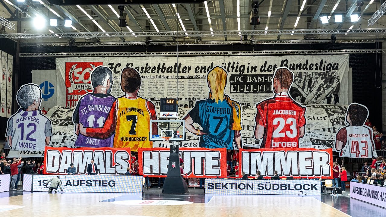 50 Jahre Bundesliga-Aufstieg: Jubiläumschoreografie der Sektion Südblock Bamberg